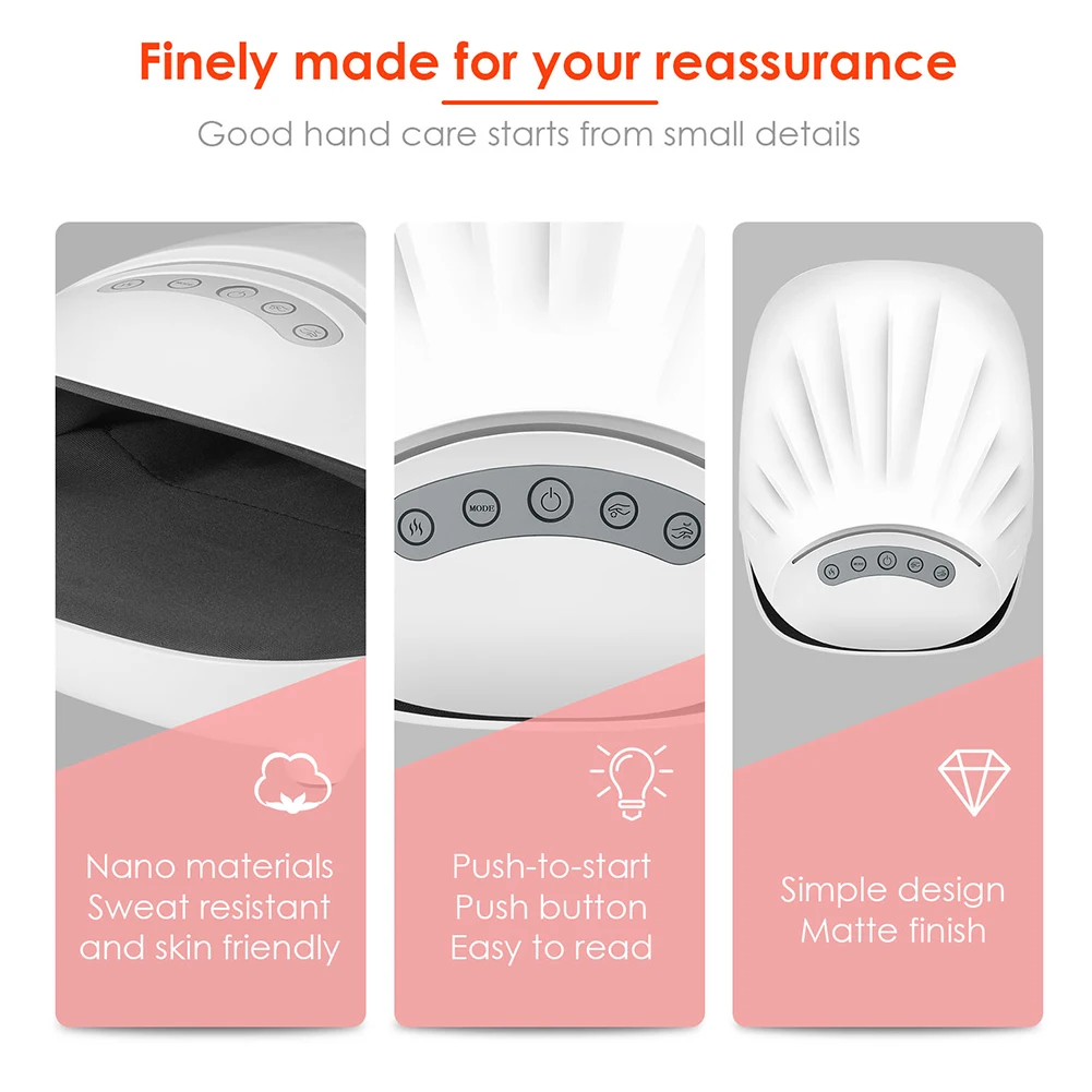 Precio Masajeador Eléctrico Manual, Terapia De Compresión De Aire Y Calefacción, Masaje Calmante Muscular, Alivia El Dolor Y El Dolor De Los Dedos