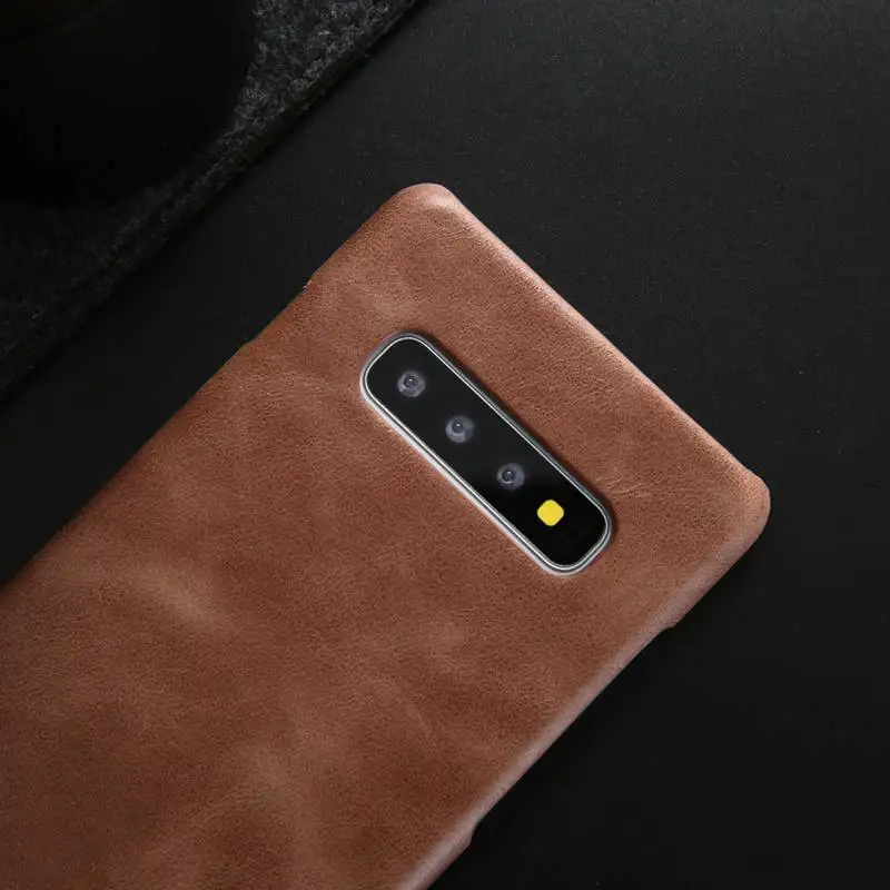 Чехол из воловьей кожи для samsung Galaxy S10 Plus note 10 задняя крышка натуральной чехол ckhb-12K