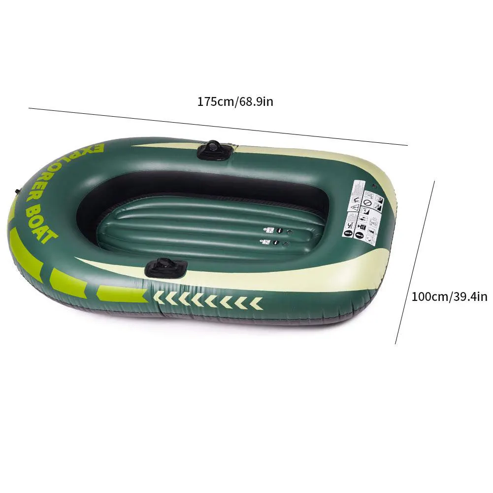

Inflatable Boat 2Person Dinghy Boat Fishing Boat Double Valve Inflatable Set With Paddles PVC Convenient Boating Fishing