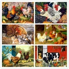 Алмазная живопись 5D сделай сам, вышивка с цыплятами, коровами, современное пасторальное украшение для дома, настенная мозаика для вышивки крестиком в птице