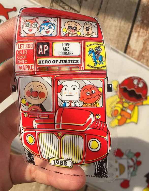100 листов/лот светящиеся наклейки для macbook Anpanman pompom purin аниме детская комната pegatinas