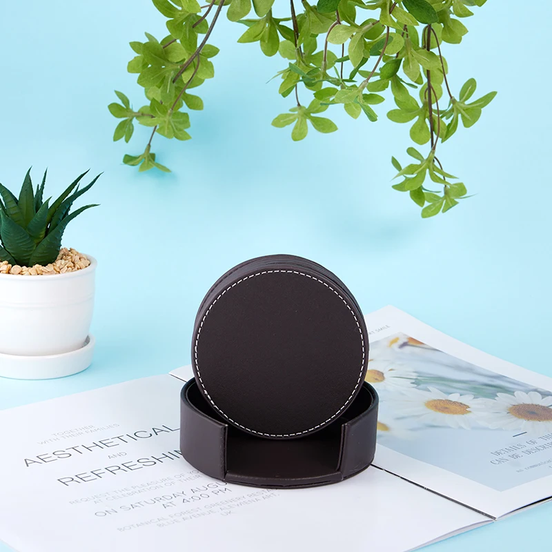 6 шт./компл. из искусственной кожи подставки под чашки Кофе кружка стол