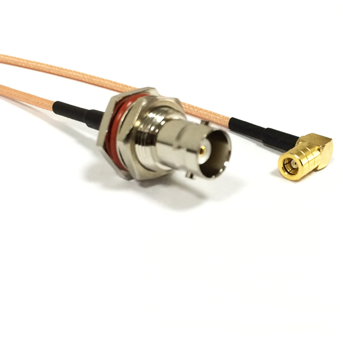 1Or 2Or 10PCS New BNC Bulkhead Switch SMB Female Jack Right Angle Convertor Jumper Cable RG316 15CM 6" Adapter on = 1/2/10 шт. Новый переключатель BNC Bulkhead SMB разъем Разъем справа под углом Конвертер Переходный кабель RG316 15 см 6" Адаптер