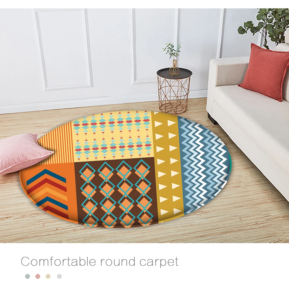 

Bohemian Geometry Bedroom Bedside Sofa Kitchen Bathroom Floor Mat Fashion Colorful Area Carpet Living Room Table Large Carpet