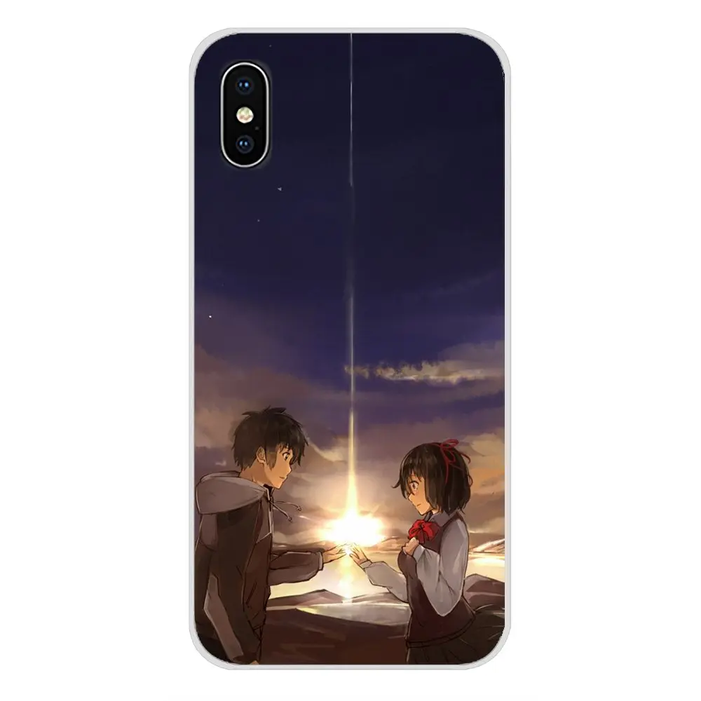 For Xiaomi Redmi Note 3 4 5 6 7 8 Pro Mi Max Mix 2 2S Pocophone F1 Silicone Cases Cover Japanese Anime Your Name Kimi no Na wa | Мобильные