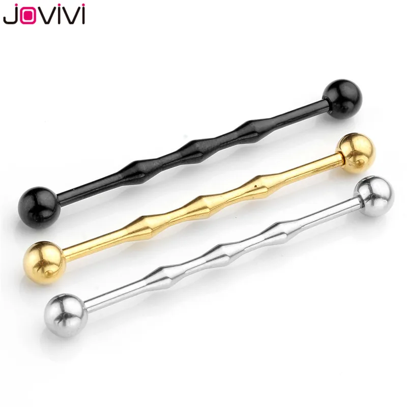 JOVIVI промышленные длинные ушные кости из нержавеющей стали штанга для пирсинга