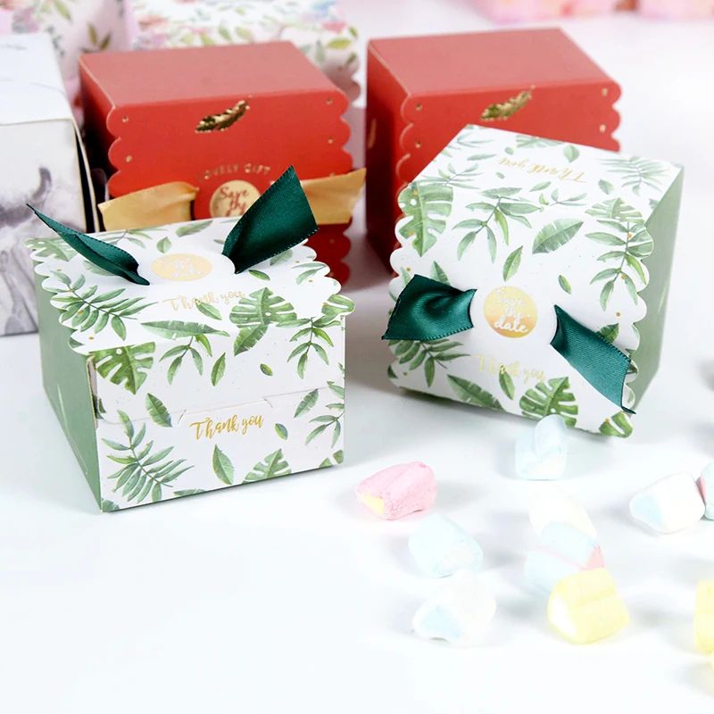 

5/10pcs Creative Candy Box Wedding Small Bronzing Paper Boxes Marriage Event Party Favor Candy Chocolate Gift Packaging Supplies