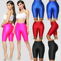 women sexy leggings summer capris neon high waist jeggings large size plus spandex female fitness thin short pants