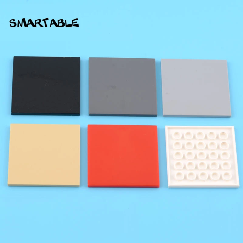 Smartable Tile 6x6 с пазами строительные блоки MOC детали DIY игрушки для детей креативные