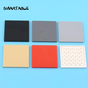 Smartable Tile 6x6 с пазами строительные блоки MOC детали DIY игрушки для детей креативные совместимые с основными брендами 10202 игрушки 10 шт.лот