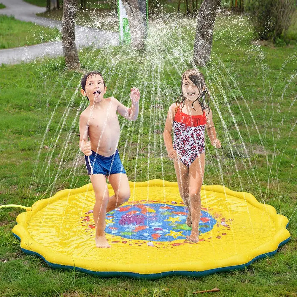 Открытый надувной детский коврик для игры в воду, летний садовый игровой разбрызгиватель, идеально подходит для отдыха, вечерние или торжественные