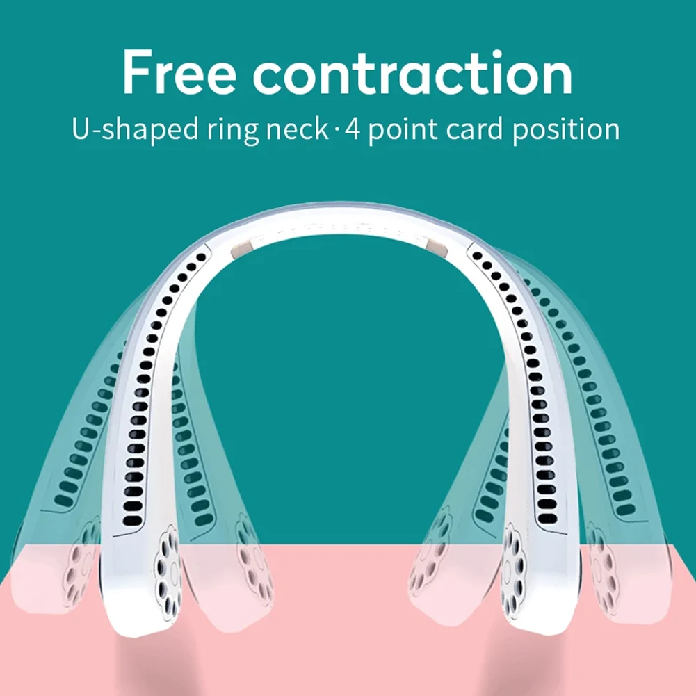 

Mini Neck Fan Portable Bladeless Fan USB Rechargeable Mute Sports Fans Hanging Neck Air Cooler Outdoor Cooling Ventilator