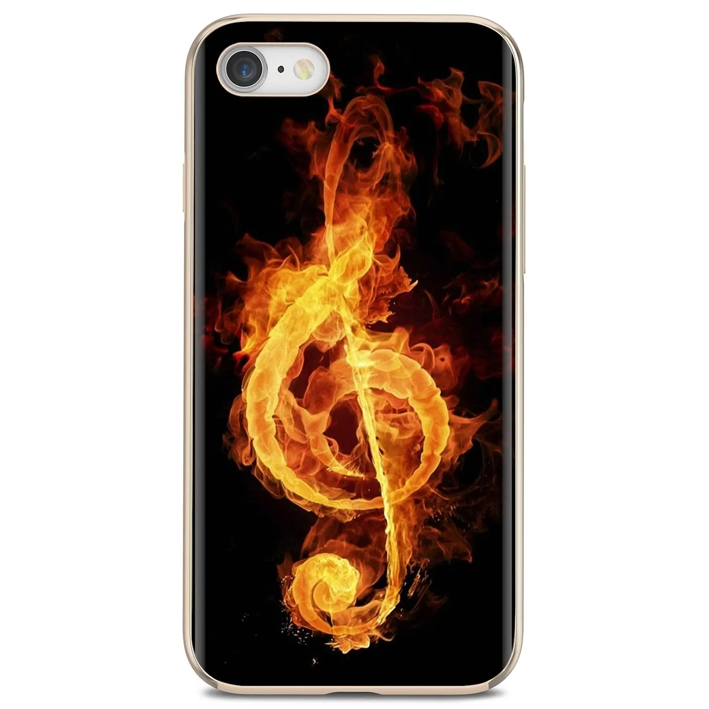 Мягкий Тонкий силиконовый чехол из ТПУ с рисунком Водяной и огненной гитары для