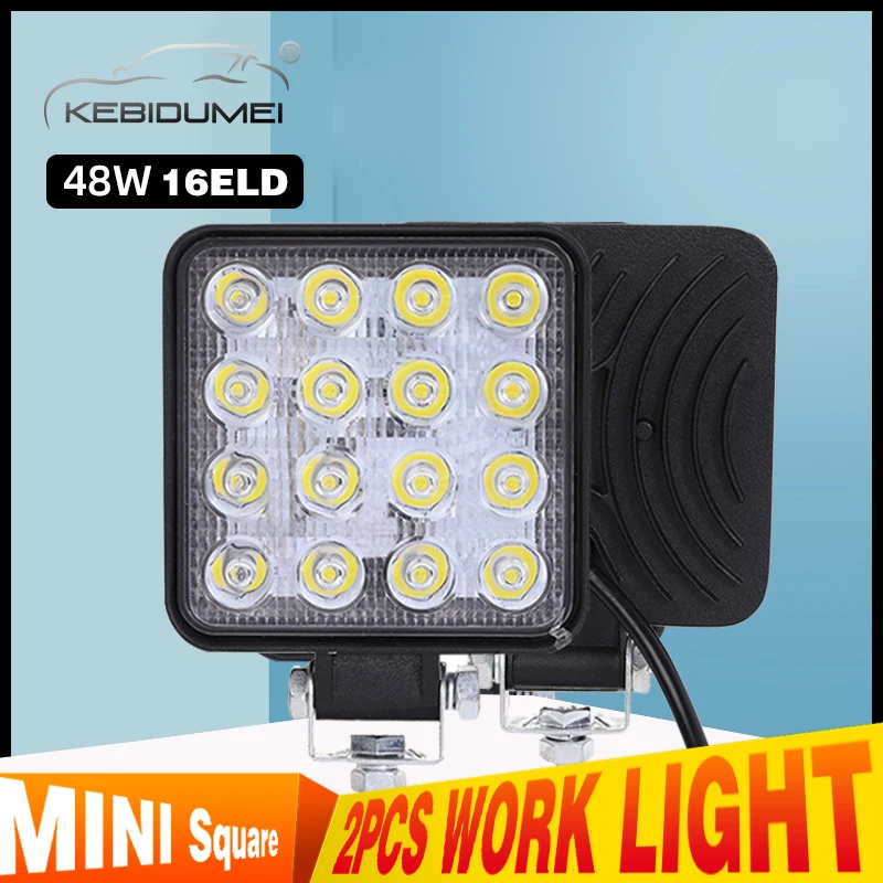 2 шт. светильник вая балка 48 Вт Светодиодная балка 16 Барр светильник балка для 4x4 Светодиодная балка для внедорожника SUV вездехода трактора лодки грузовика экскаватора 12 В 24 В