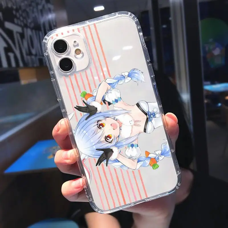 

Hololive Usada Pekora gawr gura Phone Case Transparent soft For iphone 5 5s 5c se 6 6s 7 8 11 12 plus mini x xs xr pro max