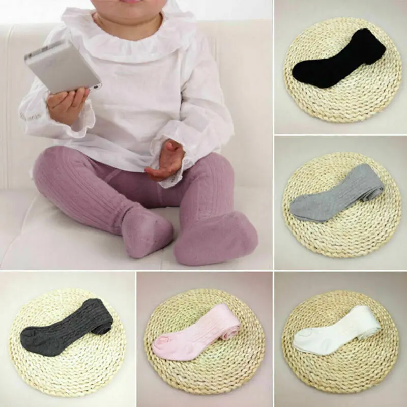 От 0 до 6 лет хлопковые теплые колготки для маленьких девочек эластичные Детские