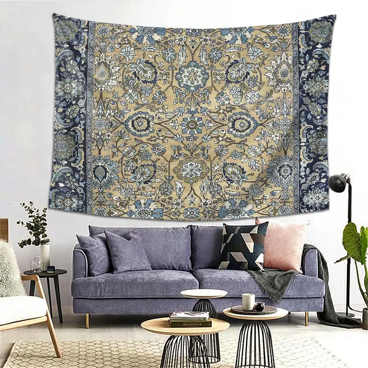 Античный персидский султанабадский ковер с принтом гобелен скатерть для стола