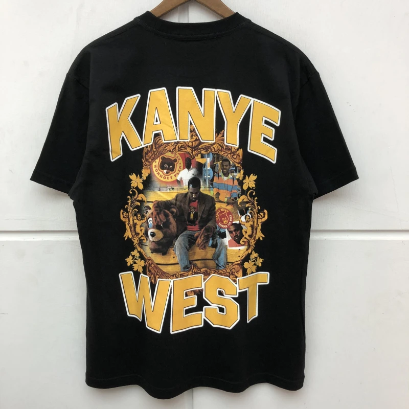 

Kanye West College Dropout T shirt Men Women High Quality Digital Printing Washed Top Tees T-shirts