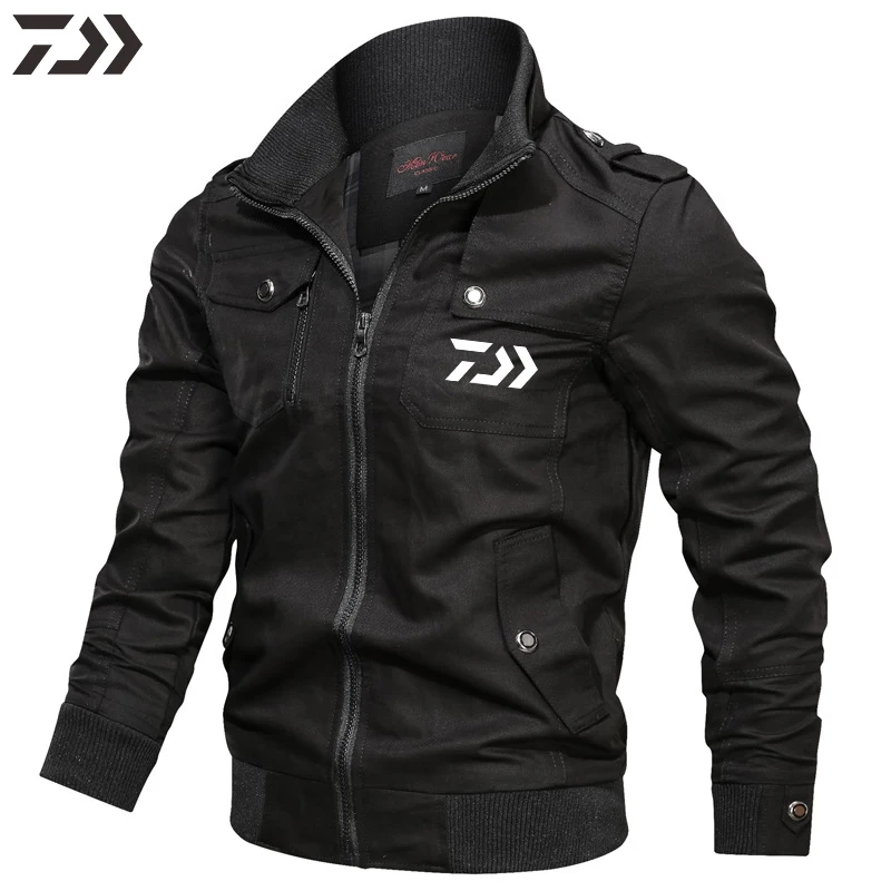 

Daiwa Spring Fishing Jacket Men's Turn-down Collar Fishing Clothing Durable Multi-pocket Outdoor Sport Jerseys Fishing
