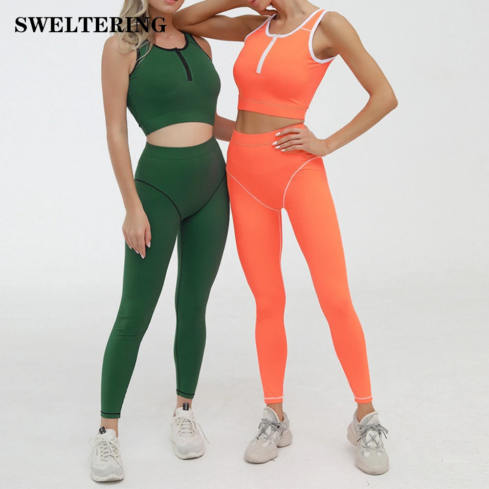 Комплект для йоги из 2 предметов женская одежда тренировок и фитнеса спортивная