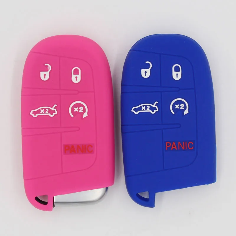 

KAPU 100% Silicone Car Key Case Cover wholesale For Jeep Grand Cherokee Dodge JCUV Dart Journey Chrysler 300C Fiat 5 Buttons