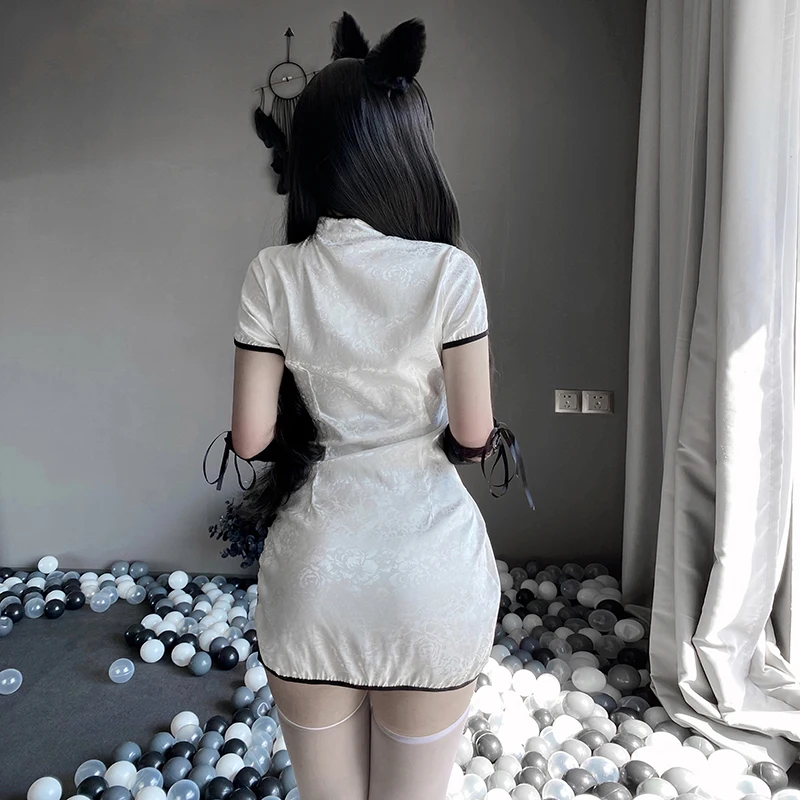 

Japanese Anime Dr Stone Sexy Lingerie For Women Cheongsam Cosplay Play Costumes Charming Side Open Design Porno Outfit New 0707