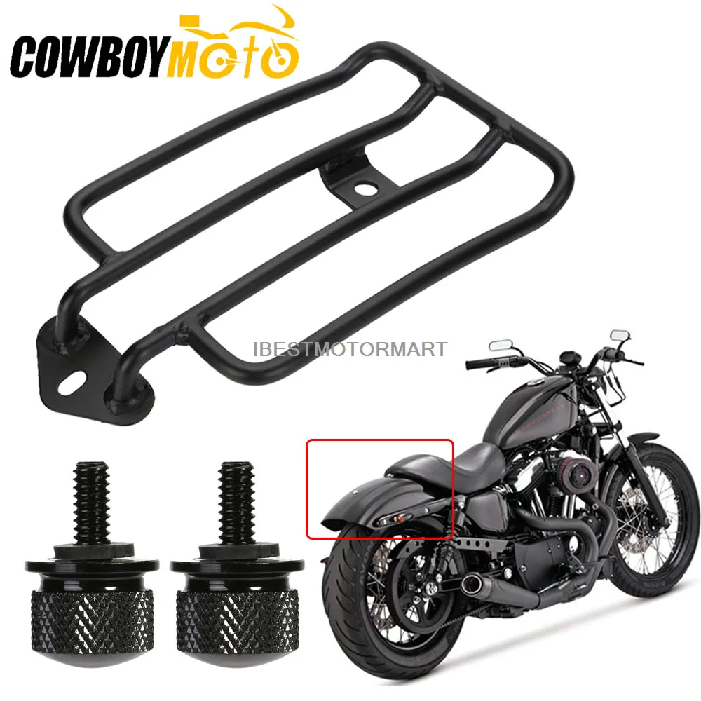 Подставка для багажа мотоцикла черного и серебристого цвета с двумя болтами Harley