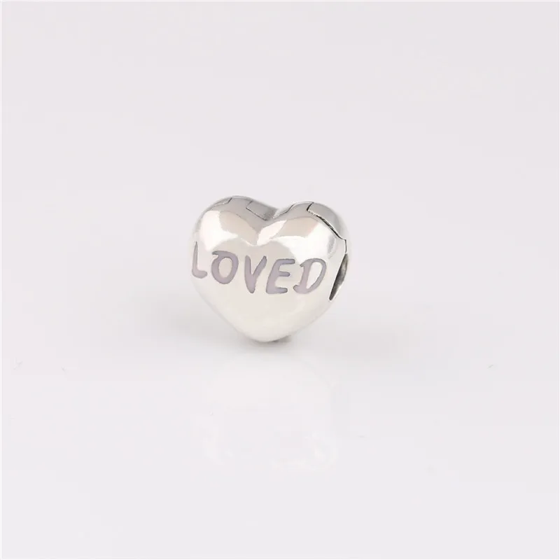 Стерлинговое серебро 925 пробы очаровательная эпоксидная подвеска в форме сердца