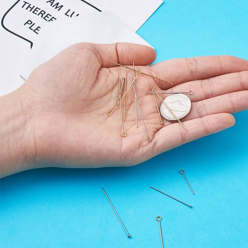 640pcs 304 Stainless Steel Eye Pins Head Pins and Ball Pins for Jewelry Making DIY Bracelet Necklace Findings