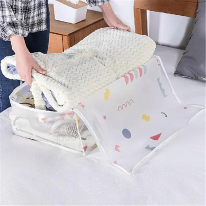 

Foldable Clothes Quilt Storage Bags for Clothe Quilt Blanket Pillow Luggage Breathable Closet Cabinet Folding Home Organizer Bag