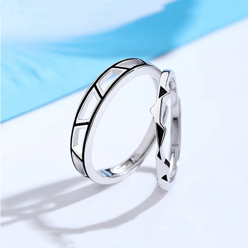 Кольца для влюбленных YIZIZAI кольцо с геометрическим рисунком женщин и мужчин
