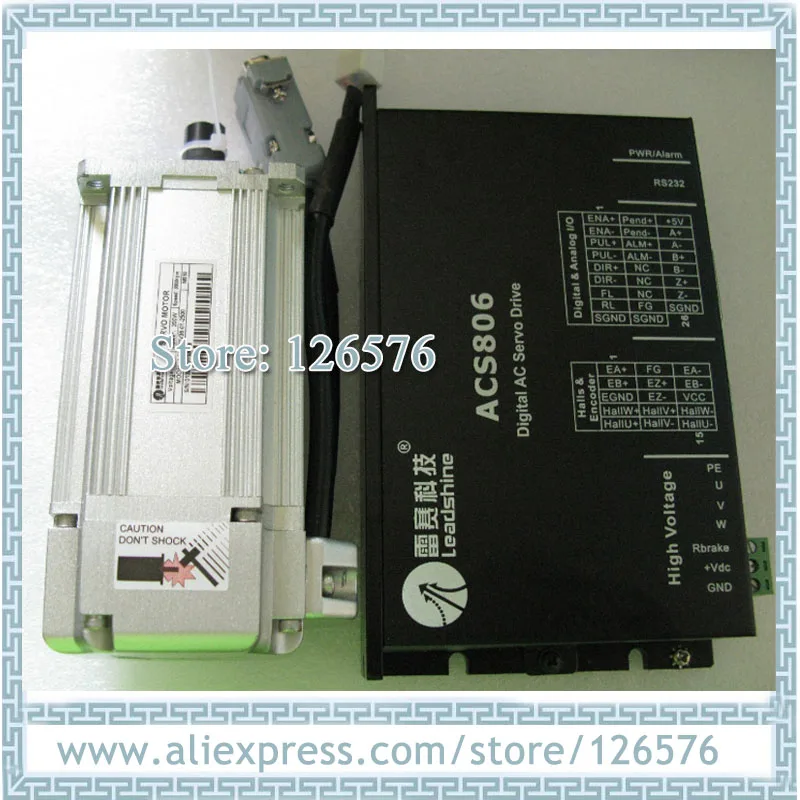 Бесщеточный Серводвигатель Leadshine 60VDC 400w 3000 rpm ACM604V60-01-2500 + серводвигатели ACS806 |