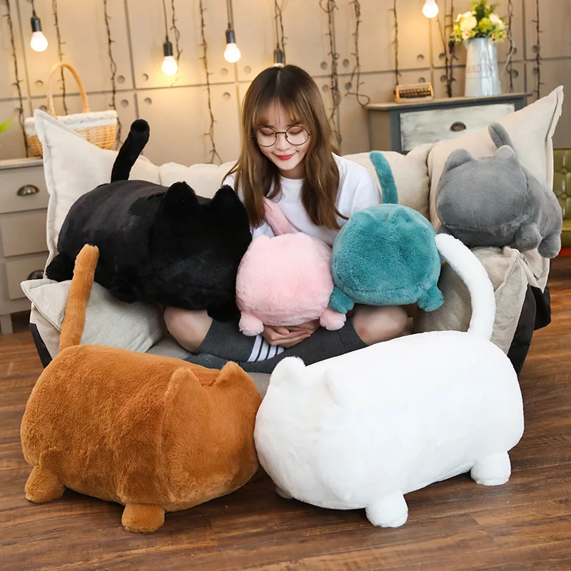 Lovely Cat Plush Toys Soft sleep Sofa back Pillow Cushion Cute Baby Appease Stuffed Animal Toy Dolls Kids Children Birthday Gift | Игрушки и