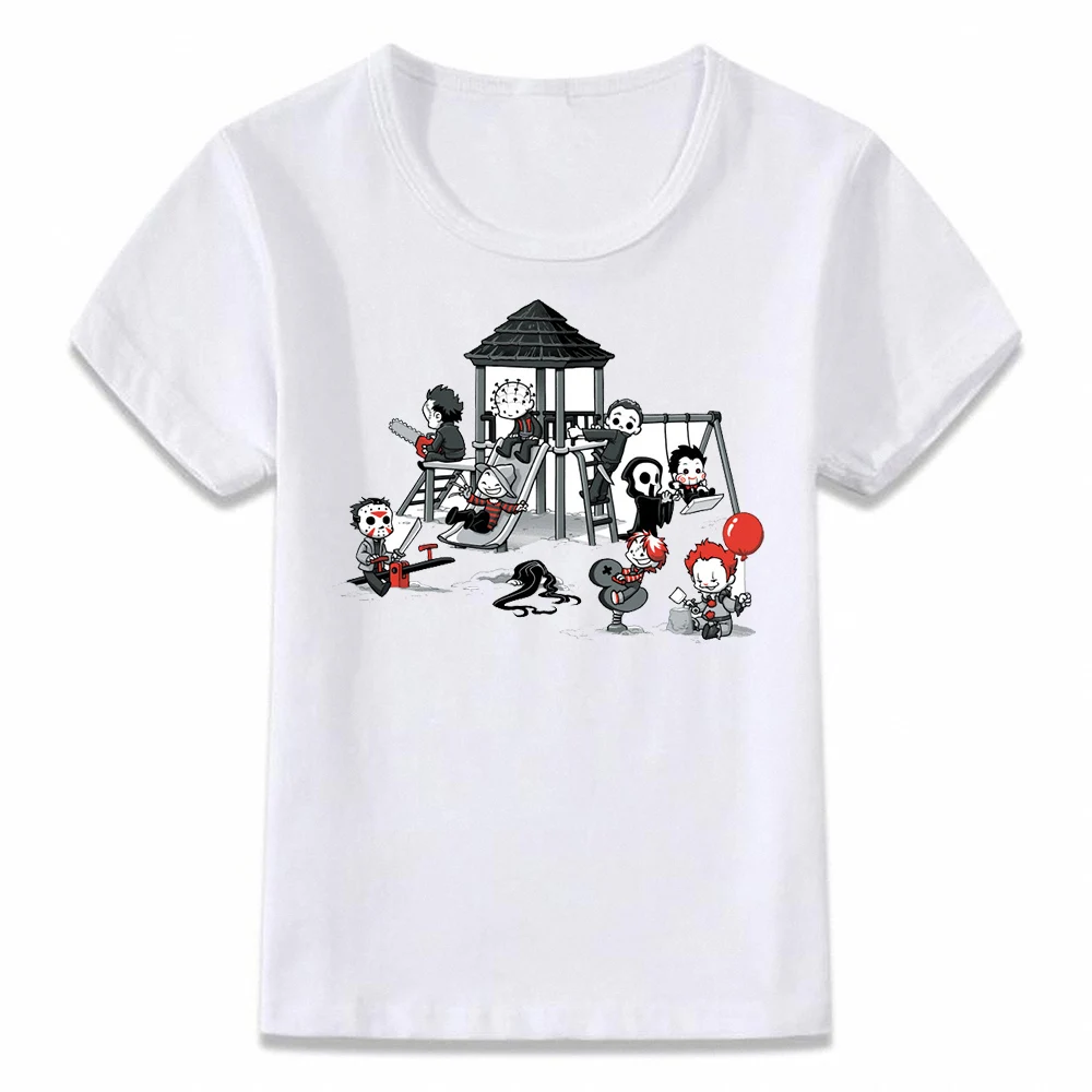 Детская одежда футболка злодейки из фильма ужасы брелок бензопила Майкл Майерс