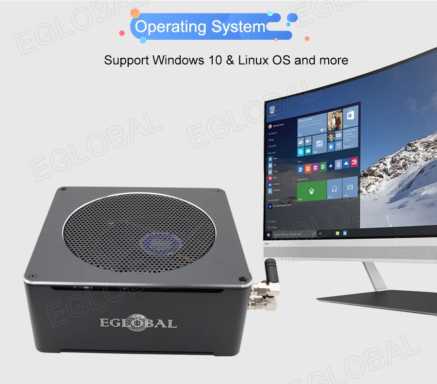 Eglobal coffee lake i9 8950HK DDR4L двухканальный NUC компьютер 6 ядер 12 нитей самый мощный UHD мини-ПК Мини DP HDMI USB Type C