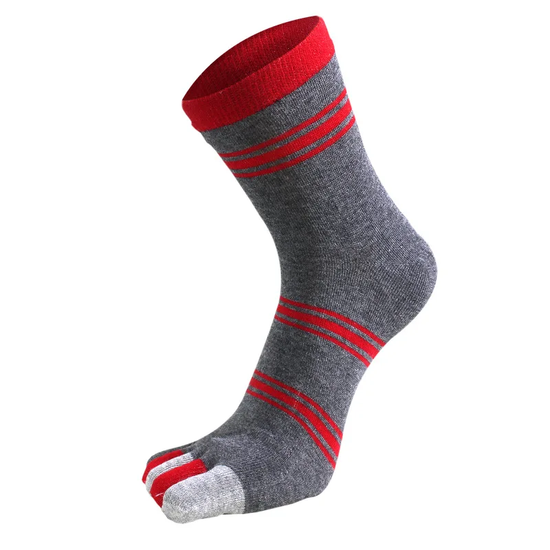 Модные мужские носки из волокна повседневные яркие блестящие Дышащие с пятью