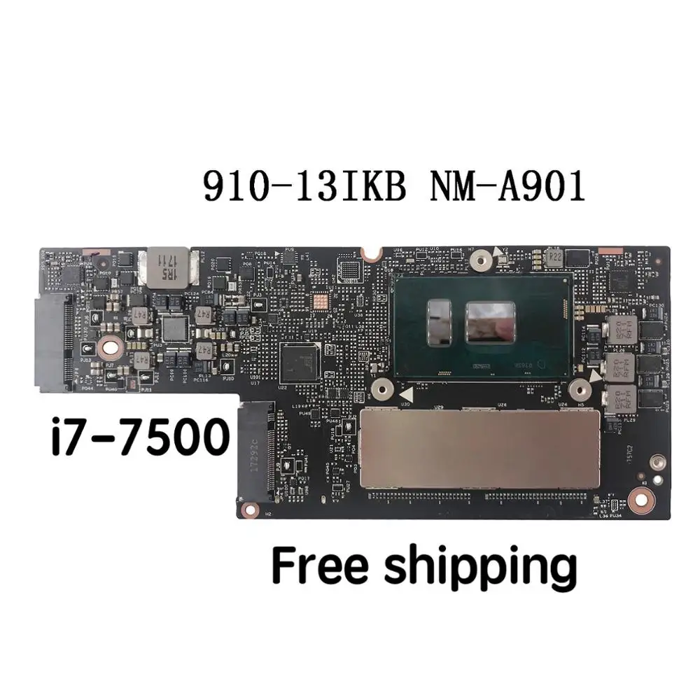 Подходит для ноутбука Lenovo YOGA 910-13IKB, материнская плата i7-7500 CYG50, системная плата 5B20M35075, 100% протестирована, полностью работает