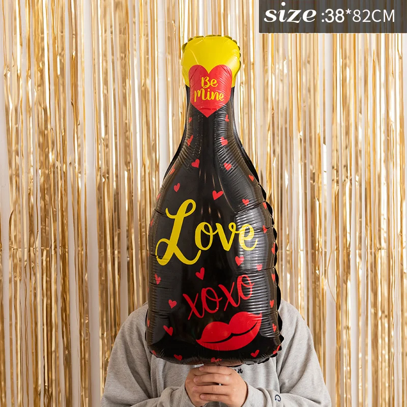 Big red lip bottle 18-ой футбол вечерние воздушные шары Золотая Корона шампанское виски фольга шары с днем рождения украшения для взрослых шар Декор - Цвет: Big red lip bottle