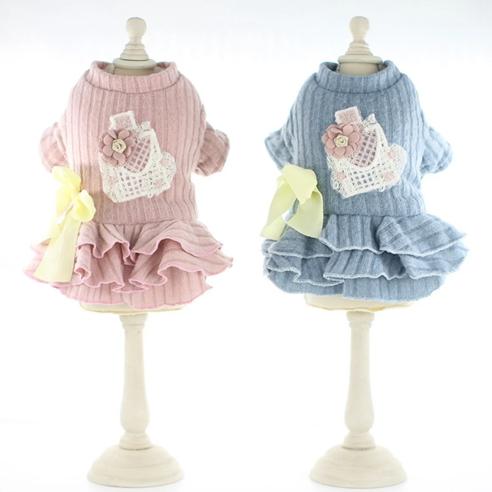 

10 styles Warm Fleece Pet Dog Dresses for Small Dogs Winter Puppy Cat Tutu Dress Shih Tzu Maltese Clothes Pets Clothing Skirt