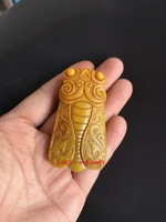 chinas antique jade cicada hand carving