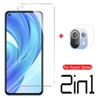 Закаленное стекло 2 в 1 для xiaomi mi 11 lite, защитная пленка на весь экран для xiaomi redmi note 9 pro, стекло для объектива