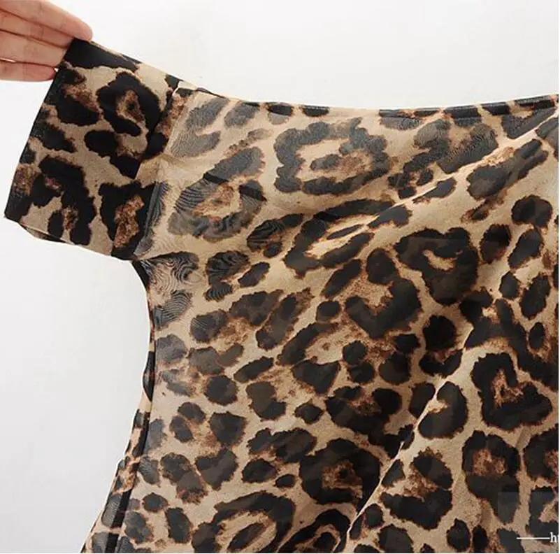 

Plus Size 5XL Irregular Leopard Print Chiffon Blouse Women Single Breasted Batwing Three Quarter Sleeve Casual Loose Boho Blusa