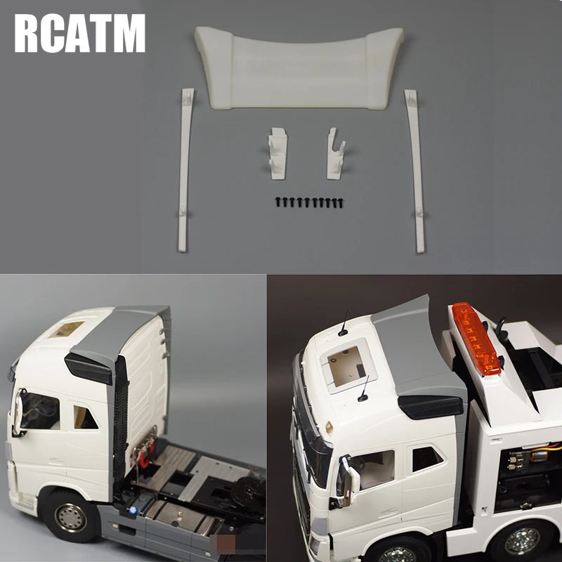 Комплект спойлера ДЛЯ высокой крыши с узким кузовом для 1/14 VOLVO Tamiya RC Truck Car FH16 750 56360