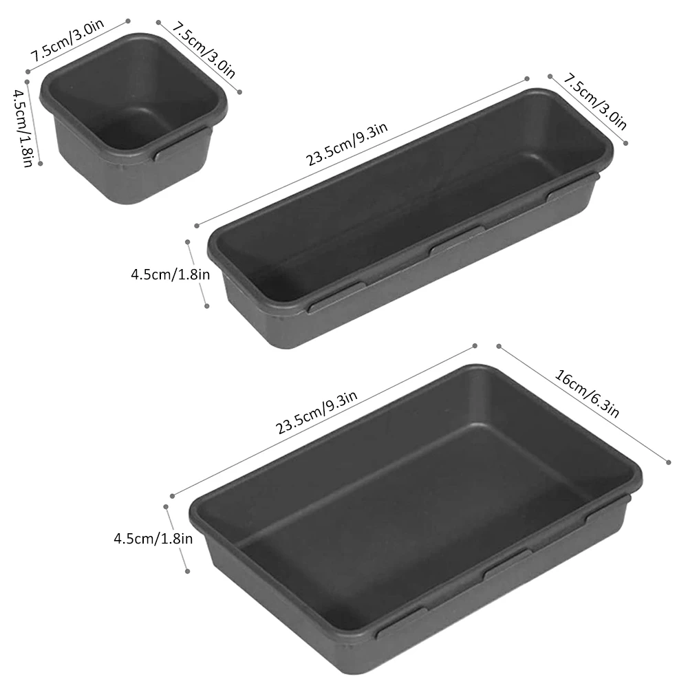 

8Pcs Interlocking Desk Drawer Organizer Tray Dividers Shallow Narrow Drawers Organizers Separators Storage Bins Container