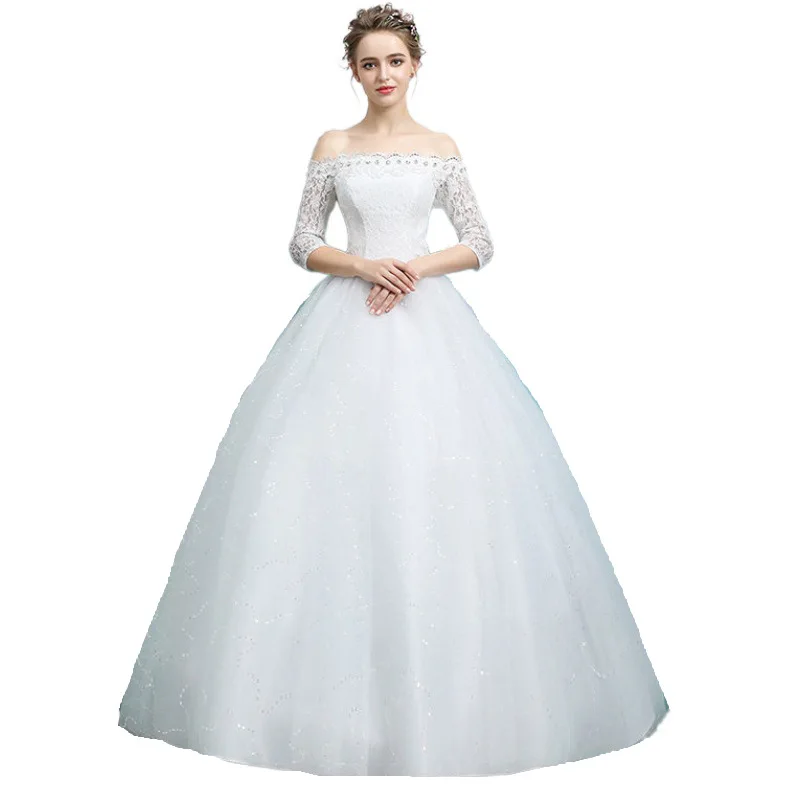 

Mori Wedding Dress 2020 New Bride Wedding Korean Style Qi Di off-Shoulder Princess Dreamy Wedding Dress