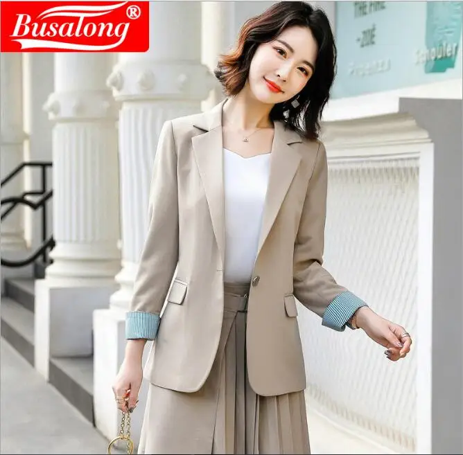 

2020 fashion women jacket fruit green fresh formal female Business workwear Processional Blazer plus size women Coat for summer