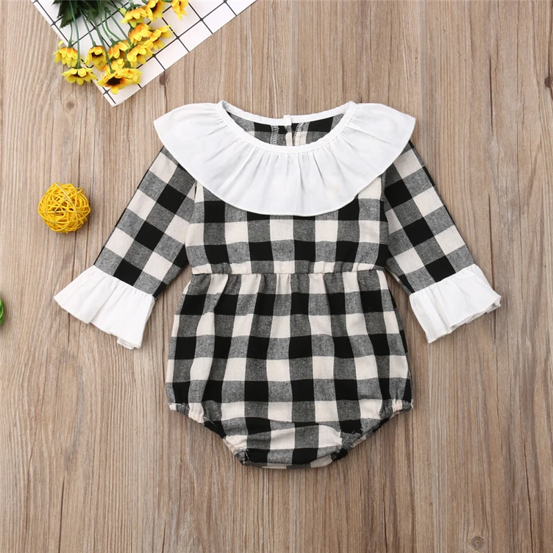 2019 Осенняя хлопковая мягкая одежда для маленьких девочек Комбинезон с