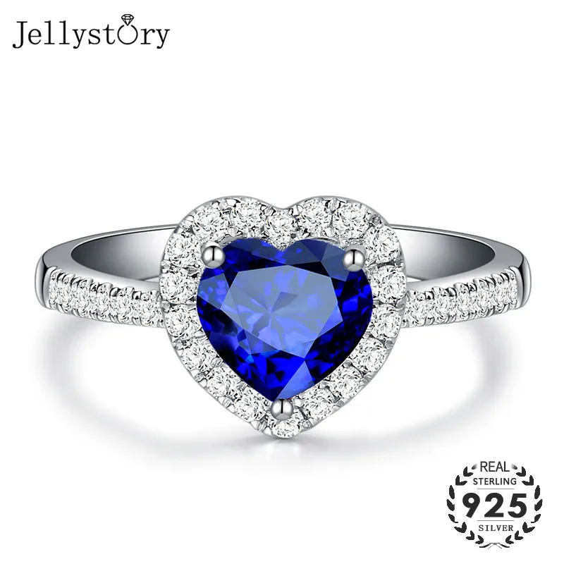 

Женское кольцо из серебра 925 пробы с сапфиром, размеры 5-9