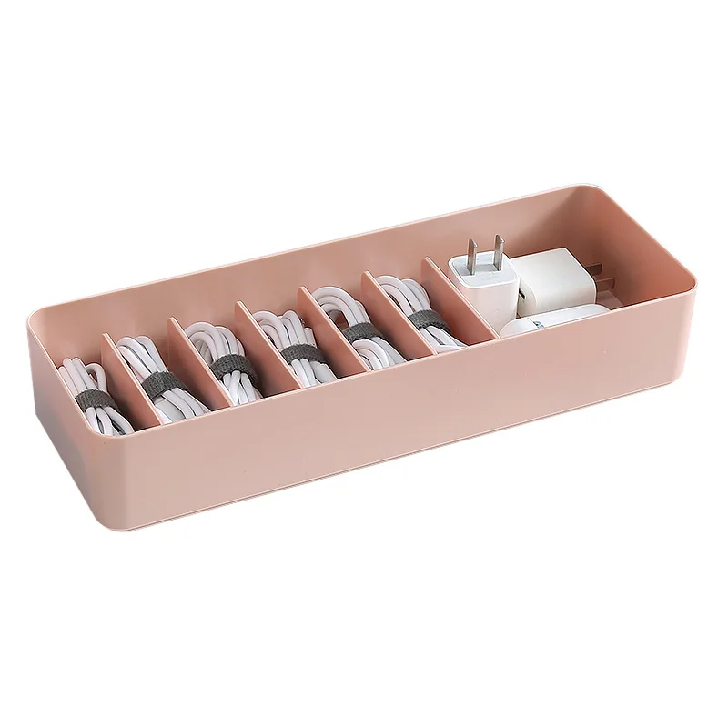 home supplies cable organizer stationery plastic storage container charger desk wire case mobile phone accessories tool box free global shipping