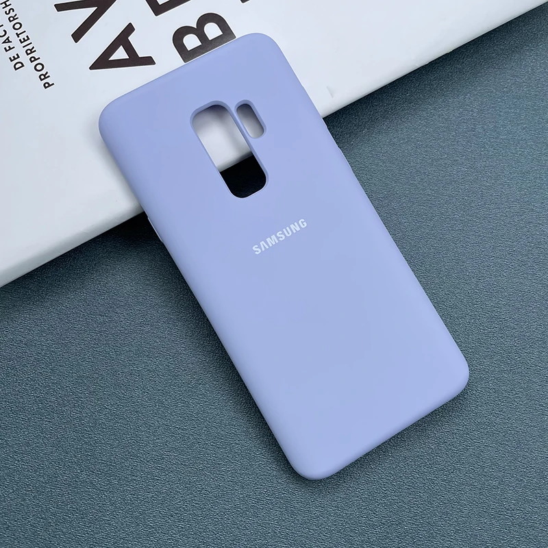 Жидкий силиконовый чехол для Samsung Galaxy S9Plus S9 с шелковистым мягким сенсорным